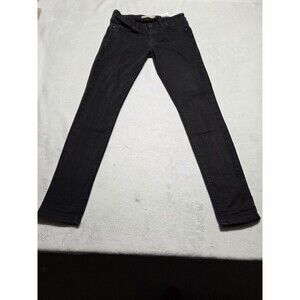 Levi's 711 Black Tag Size 26x30 Skinny Jeans Women's Black Denim Pants Zip Fly